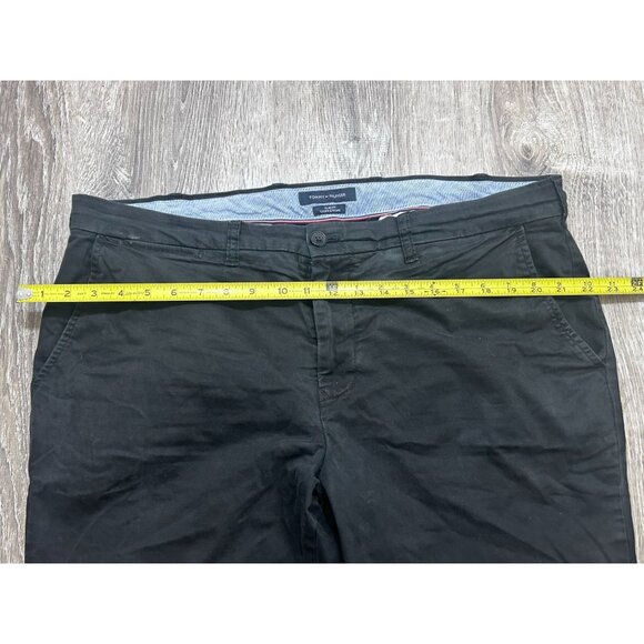 Tommy Hilfiger Pants Men's Size 38x32 Slim Straight Chino Pant Cotton Black - Picture 8 of 9